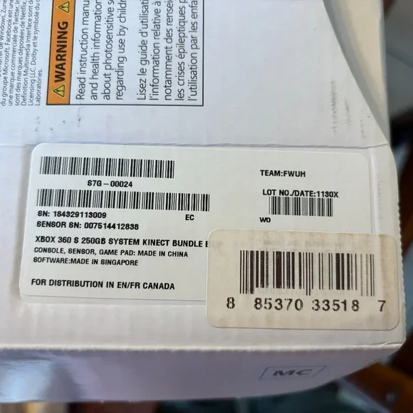 X-Box 360 S Console with Kinect (EUC, In Box) - Picture 10 of 11